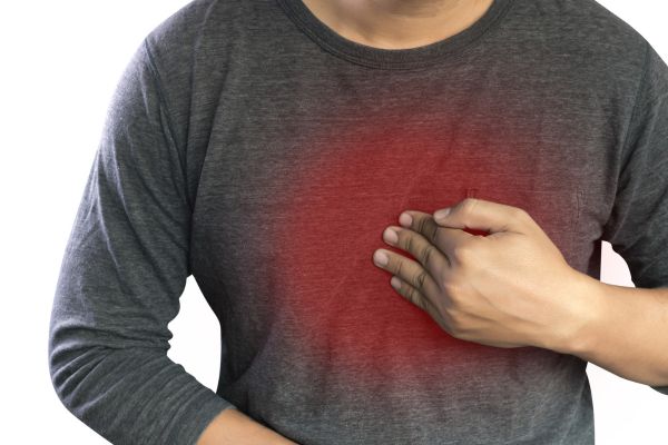 man suffering from acid reflux